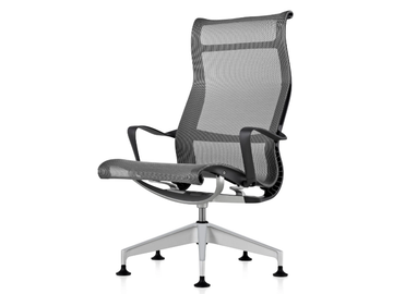 SETU - Swivel mesh office chair with armrests by Herman Miller - view 2